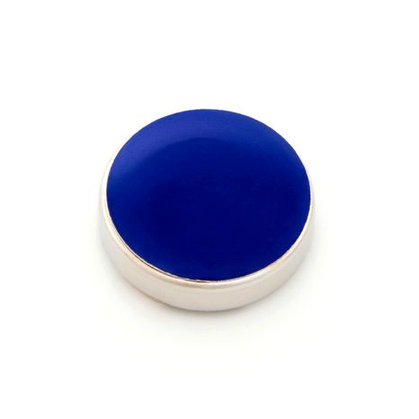 cache bouton original bleu